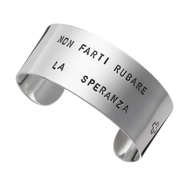 Raspini Tattoo Bangle Maxi starres Armband in Silber GR9747