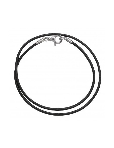 Collana Girogola Giovanni Raspini in cuoio nero - GR07626