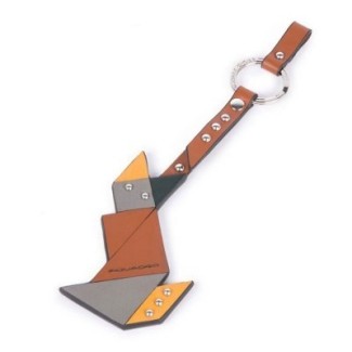 Portachiavi gatto Piquadro Muse cuoio - PC4636MU/CU2