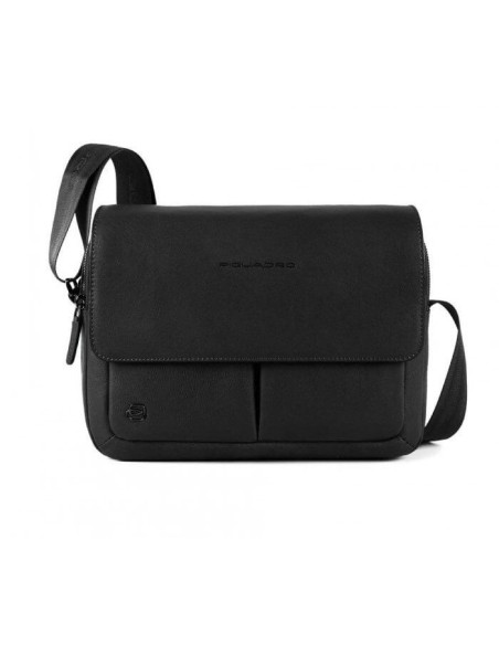 Piquadro schwarze kleine Umhängetasche Black Square - CA4828B3 / N