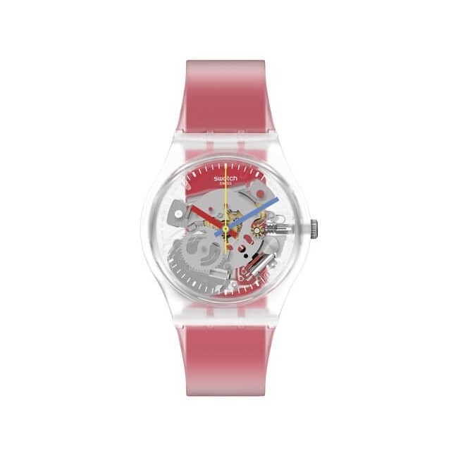 Swatch Gent Watches Clearly Red Striped - GE292