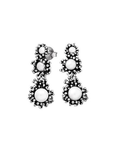 Raspini Anemone pendant earrings with three pearls GR11265