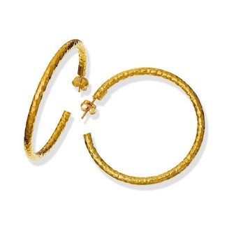 Orecchini cerchio piccoli Raspini Rock Light in argento dorato