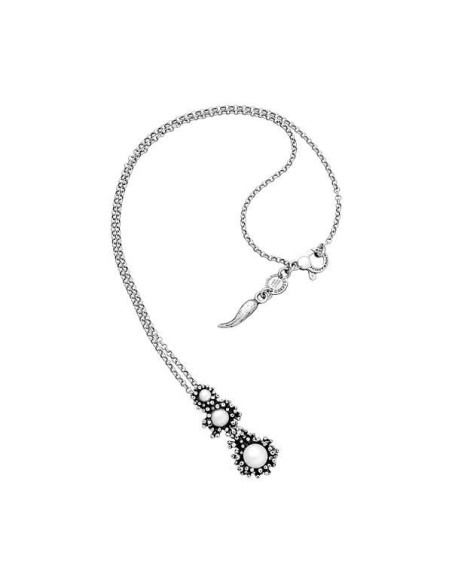 Raspini Anemone mini necklace in silver and pearl GR11263