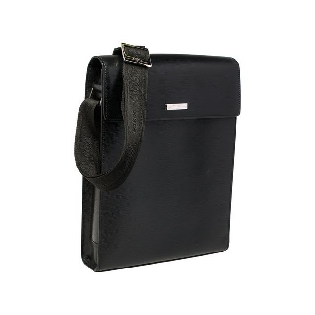 Borsello uomo Dupont in pelle con tracolla, nero - 074504