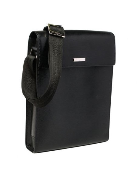 Borsello uomo Dupont in pelle con tracolla, nero - 074504