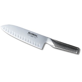 Global G-80 Santoku knife with alveolus