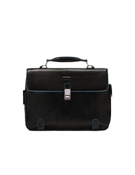 Cartella porta computer Piquadro Blu Square nera CA1066B2/N