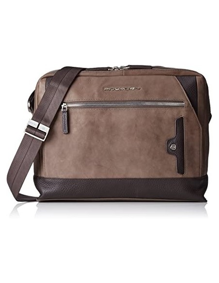 Piquadro Ipad briefcase in dove gray leather - CA3802W73 / TO