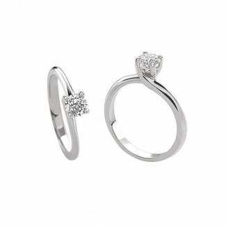 Anello Solitario Giorgio Visconti con Diamante 0.33ct AB16260C