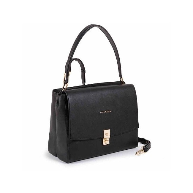 Piquadro Dafne black women's shoulder bag - BD5276DF / N