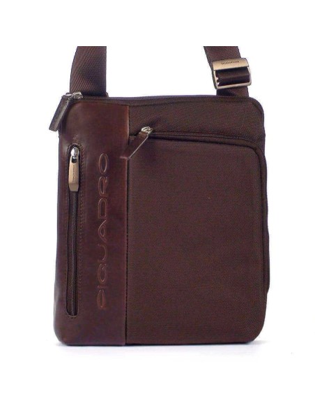 Piquadro PQ7 leather and brown fabric bag CA1816PQ / M