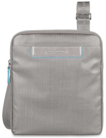 Piquadro Aki bag in leather and gray fabric - CA1358AK / GR