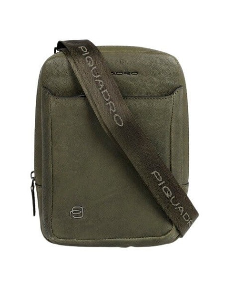Piquadro Black Square Ipad bag green leather CA3084B3 / VE