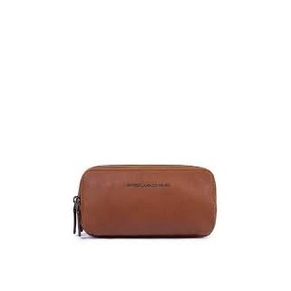 Piquadro Schreibwaren Ledertasche mit drei Fächern - AC2141B3 / CU