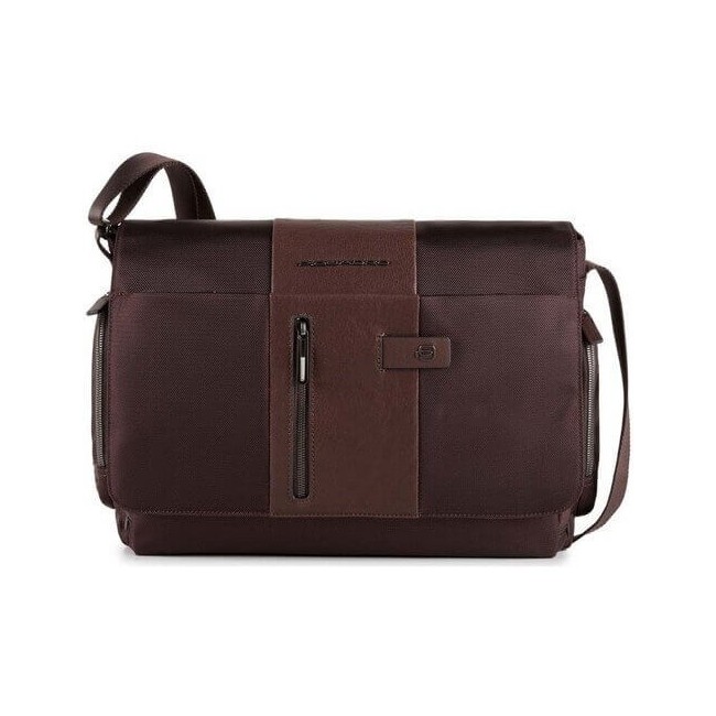 Messenger Piquadro Brief Leder und dunkelbrauner Stoff - CA1592BR / TM