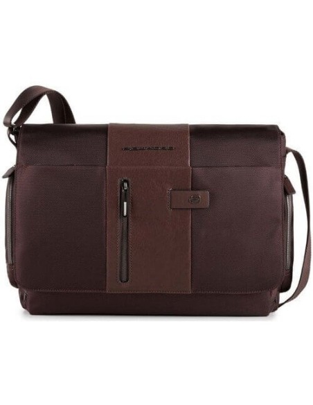 Messenger Piquadro Brief Leder und dunkelbrauner Stoff - CA1592BR / TM