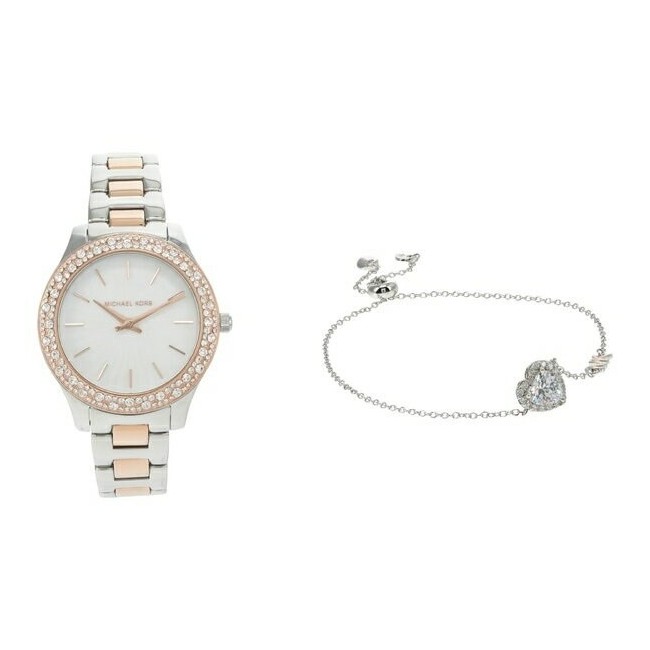 Michael Kors Liliane watch and bracelet set with crystals - MK1048