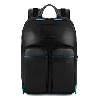 Piquadro Rucksack für PC und Ipad B2V aus schwarzem Leder CA5575B2V / N