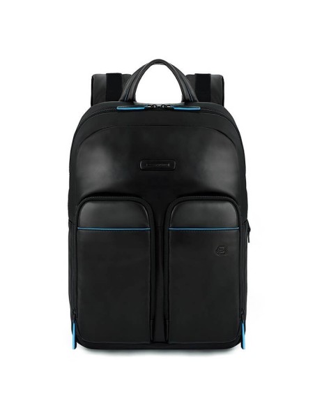 Piquadro Rucksack für PC und Ipad B2V aus schwarzem Leder CA5575B2V / N
