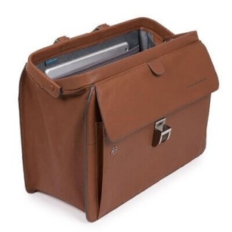 Piquadro Black Square leather medical file - CA2007B3 / CU 2