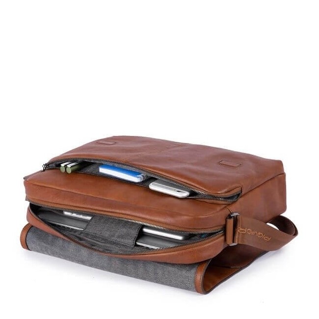 Messenger porta pc Piquadro Black Square cuoio CA4639B3/CU