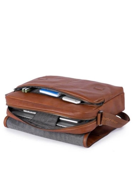 Messenger porta pc Piquadro Black Square cuoio CA4639B3/CU