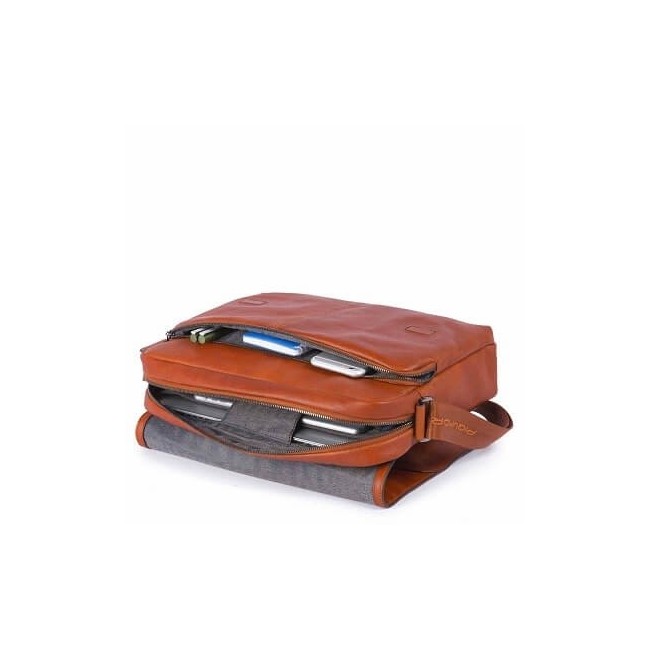 Messenger-PC-Halterung Piquadro Black Square orange CA4639B3 / AR