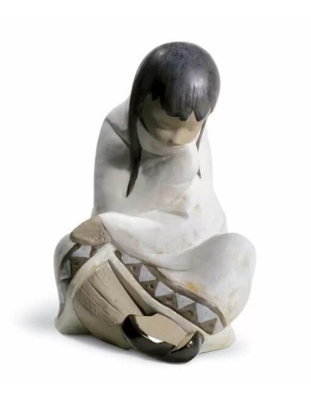 Lladrò Sculpture Eskimo girl resting - 01012541