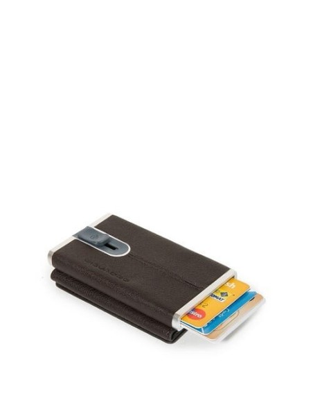 Compact wallet Piquadro Black Square dark brown PP4891B3R / TM