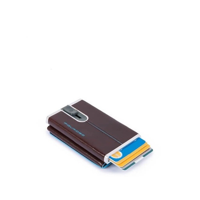 Compact wallet Piquadro Blue Square mogano - PP4891B2R/MO