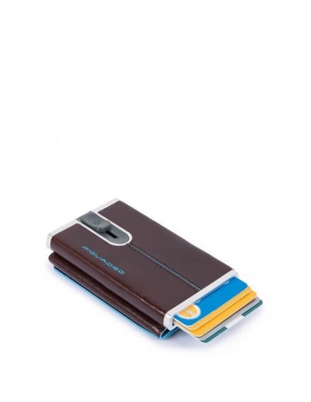 Compact wallet Piquadro Blue Square mahogany - PP4891B2R / MO