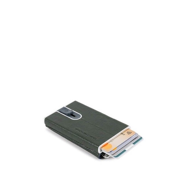 Compact wallet Piquadro Blue Square Special verde - PP5359B2SR/VE