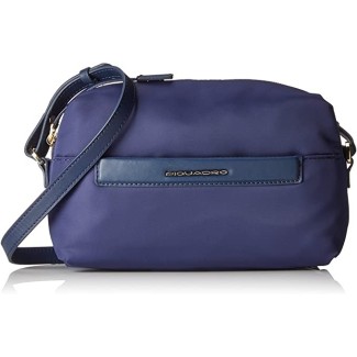 Messenger Piquadro Loire leather and blue fabric BD3967S91 / BLU