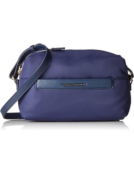 Messenger Piquadro Loire leather and blue fabric BD3967S91 / BLU