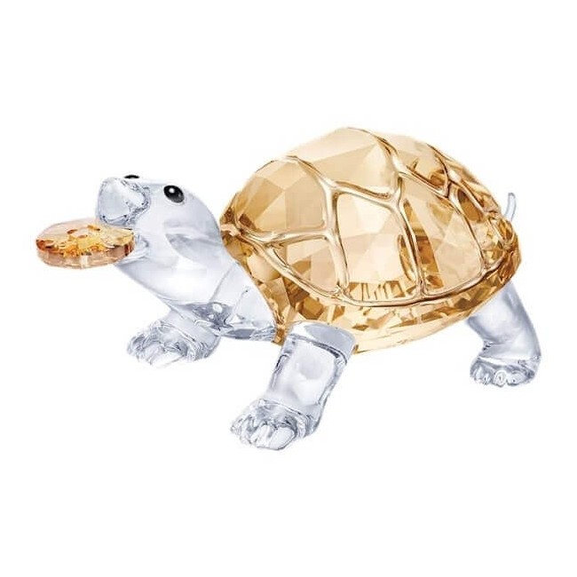Schildkröte mit Swarovski-Kristallmünze - 5463874