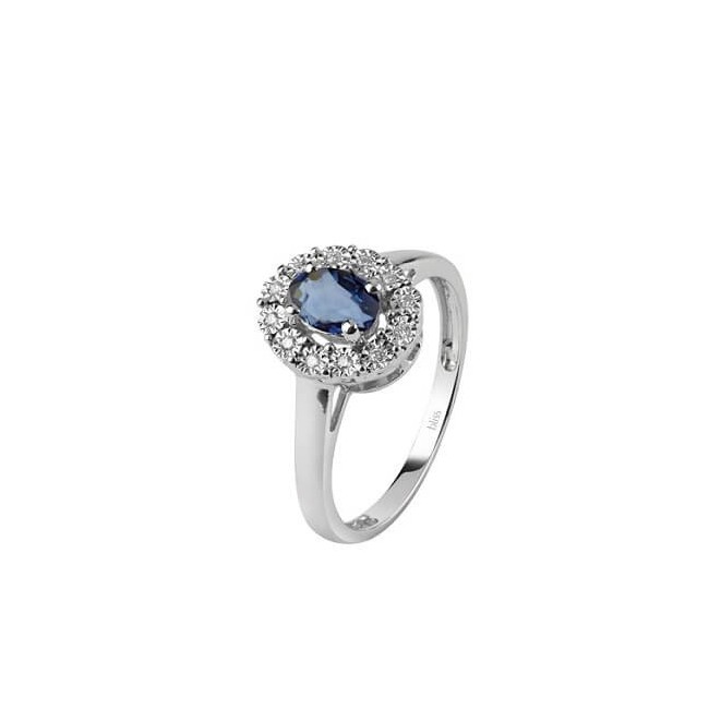 Anello Bliss Regal con Zaffiro e Diamanti - 20085150