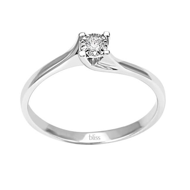 Bliss Rugiada valentine ring in white gold and diamond 20069985
