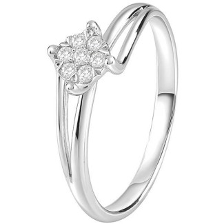 Bliss valentine Caresse solitaire ring with diamonds 20091727