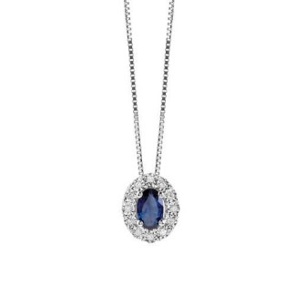 Bliss Regal necklace white gold, sapphire and diamonds 20074152