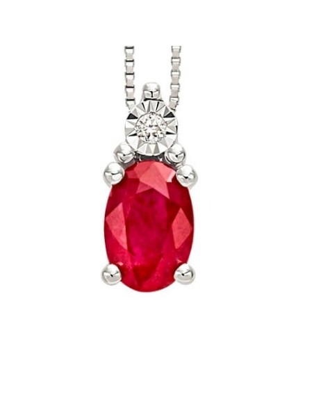 Bliss Rugiada Colors ruby and diamond necklace 20069993