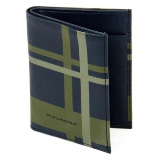 Piquadro blue patterned men's wallet PU1393TAGR / CHECKBLU