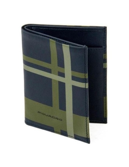 Portafoglio uomo Piquadro fantasia blu PU1393TAGR/CHECKBLU