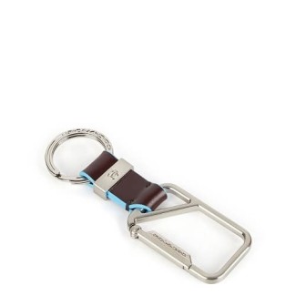 Piquadro Blu Square Schlüsselanhänger aus Mahagoni - PC5599B2 / MO