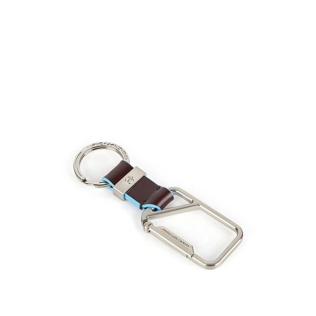 Piquadro Blu Square mahogany keyring - PC5599B2 / MO