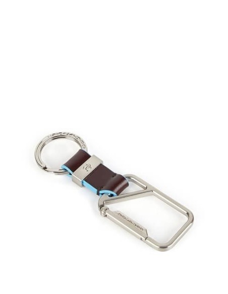 Piquadro Blu Square mahogany keyring - PC5599B2 / MO