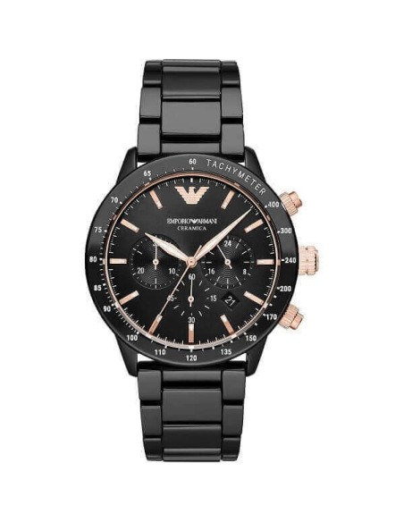 Emporio Armani men's watch chronograph black AR70002