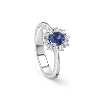 Salvini Love For Colors ring with sapphire and diamonds 20093221