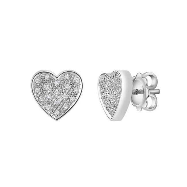 Salvini I Segni Cuore lobe earrings with diamonds 20071365