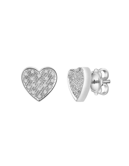 Salvini I Segni Cuore lobe earrings with diamonds 20071365